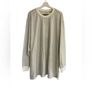 Good Counsel Hawkins White and Black Striped Long Sleeve Tee Men Size 3X NEW